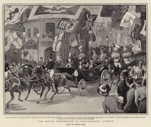 Royal Procession i Shaftesbury Avenue